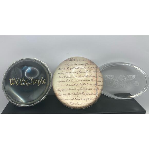 Three Paper Weights-We The People-We the People Eagle-The US Constitution - Picture 1 of 11